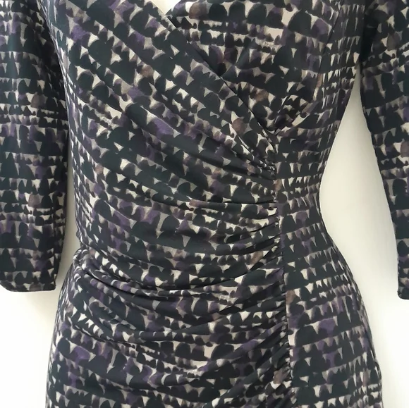 3/4 sleeve faux wrap style Jersey dress from COAST size 10 - Picture 5 of 9